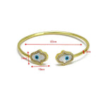 Hamsa Hand Of Fathima Evil Eye Mother Of Pearl Gold Cuff Bangle Bulk