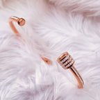 Studded Lock CZ 18K Gold Stainless Steel Openable Kada Bangle Bulk
