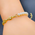 Dainty Pearl Copper 18K Gold Designer Chain Bracelet For Women Bulk