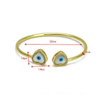 Heart Love Evil Eye Mother Of Pearl 18K Gold Copper Kada Bangle Bulk
