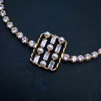 Pearl Baguette Cubic Zirconia 18K Gold Copper Solitaire Bracelet Bulk