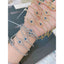 Blue Evil Eye Lash Cubic Zirconia Silver Solitaire Bracelet Women Bulk