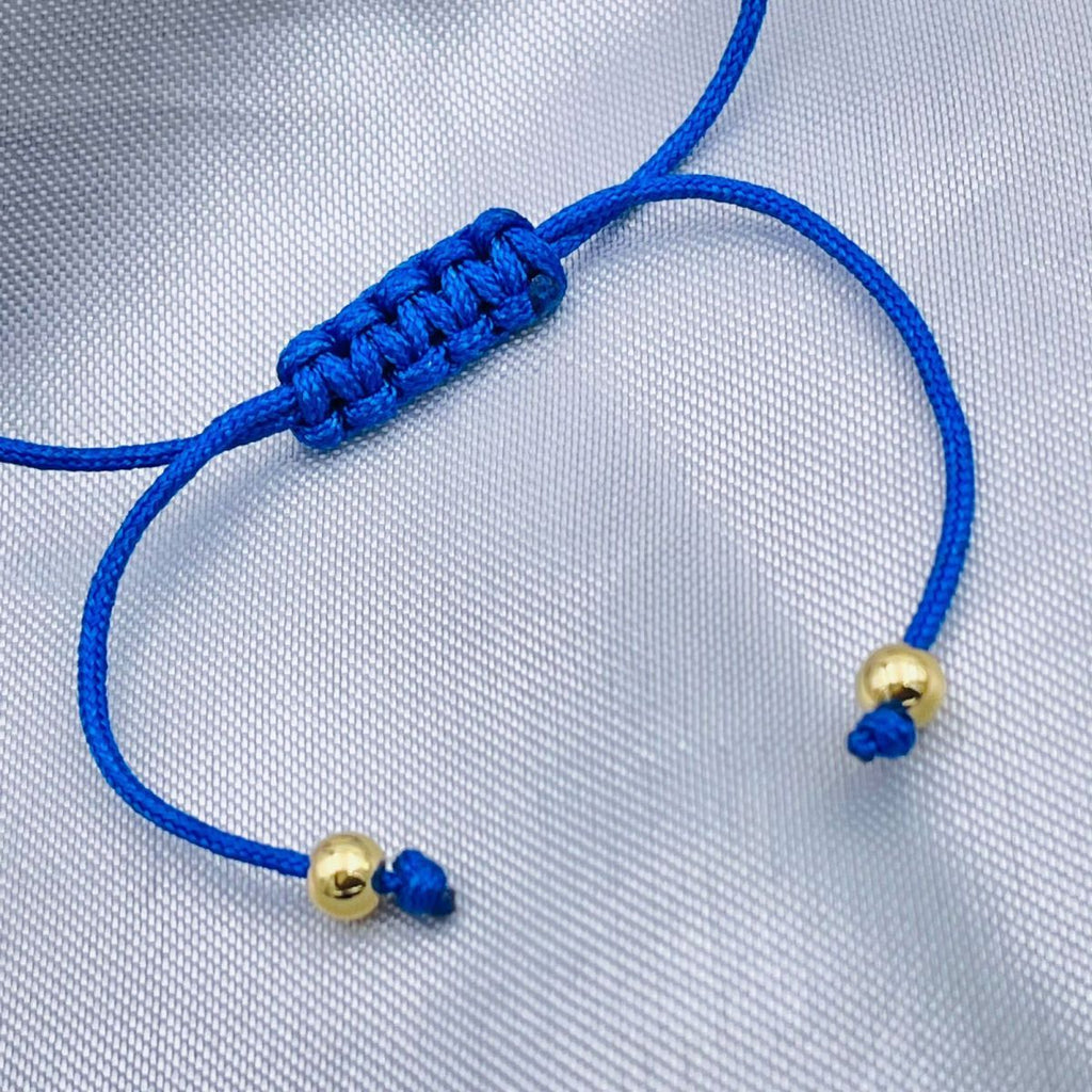 Evil Eye Hamsa Gold Copper Beads Adjustable Thread Bracelet Girls Bulk
