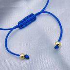 Evil Eye Hamsa Gold Copper Beads Adjustable Thread Bracelet Girls Bulk