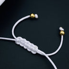 Eyelash Evil Eye Gold Copper Beads Thread Bracelet Girls Bulk