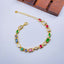 Multi Color Rainbow Fancy Cubic Zirconia Copper 18K Gold Bracelet Bulk