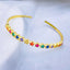 Star Rainbow Multicolour Gold CZ American Diamond CZ Bangle Cuff Bulk