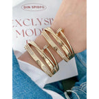 Screw Nail Dual Layer CZ 18K Gold Openable Kada Bangle Bulk