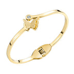 Butterfly Zircon 18K Gold Stainless Steel Openable Kada Bangle Bulk