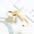 Butterfly Zircon 18K Gold Stainless Steel Openable Kada Bangle Bulk