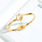 Butterfly Zircon 18K Gold Stainless Steel Openable Kada Bangle Bulk