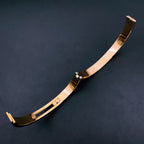 Dancing Zircons 18K Gold Stainless Steel Openable Kada Bangle Bulk