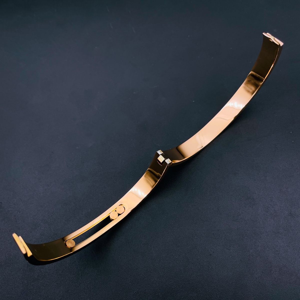 Dancing Zircons 18K Gold Stainless Steel Openable Kada Bangle Bulk