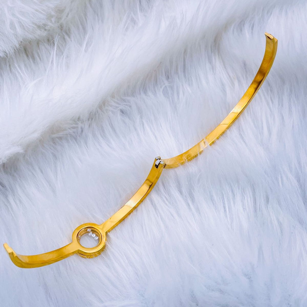 Dancing In Space Gold Stainless Steel Openable Kada Bangle Bulk