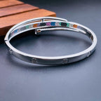 Nail Screw Multi Color Silver Copper Openable Kada Bangle Women Bulk