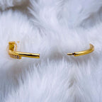 Nail Screw Cubic Zirconia 18K Gold Openable Kada bangle for Women