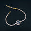Evil Eye Blue Cubic Zirconia 18K Gold Copper Solitaire Bracelet Bulk