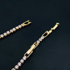 Blue Butterfly Cubic Zirconia 18K Gold Solitaire Bracelet Â Bulk