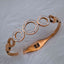 Rings Stainless Steel CZ White Rose Gold Openable Bangle Kada Bulk