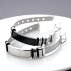 Mesh Stainless Steel Gold Silver Customized Personalised Laser Engraved Wrist Watch Band ID Bracelet For Men