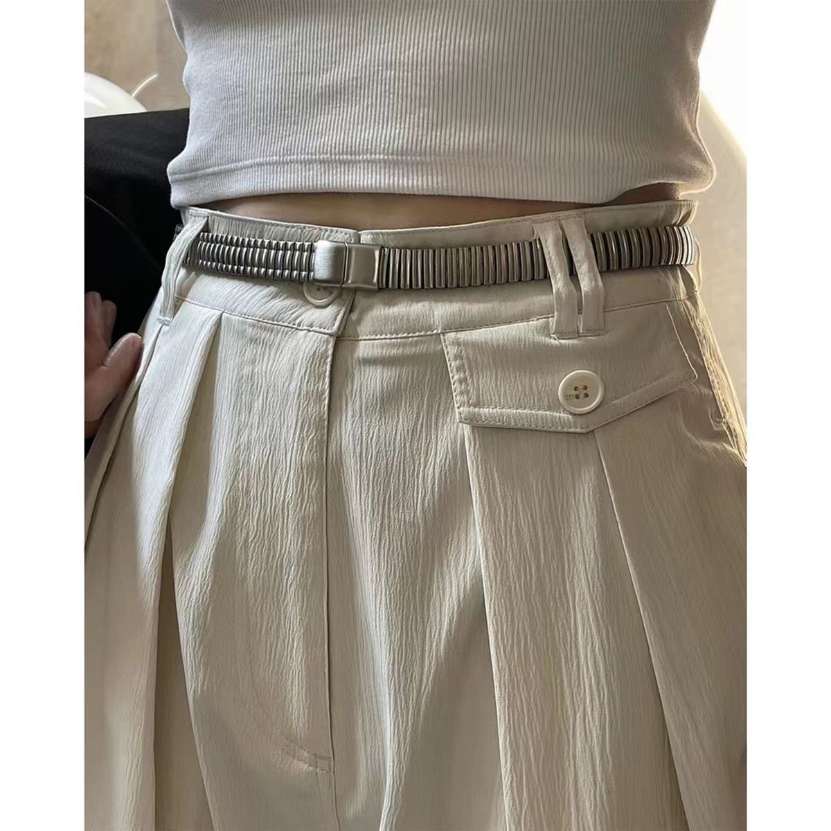Stainless Steel Silver Belt Adjustable Waist Belt for Women 60Cm Bulk