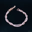 Criss Cross Baguette Rose Gold Copper Tennis Bracelet For Women Bulk