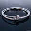 Drop Silver Cubic Zirconia Stretchable Copper Kada Bracelet Women Bulk