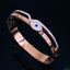 Evil Eye Rose Gold Stainless Steel Openable Kada Bracelet Women Bulk