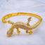 Lizard Reptile Cubic Zirconia 18K Gold Openable Kada Bracelet Bulk