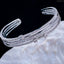 Triple Princess Cubic Zirconia Silver Openable Kada Bracelet Bulk
