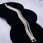 Baguette Marquise CZ 18K Gold Tennis Solitaire Bracelet Bulk