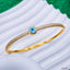 Mother Of Pearl Evil Eye CZ 18K Gold Openable Kada Bracelet Bulk