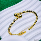 Glossy 18K Gold Ball Cuff Kada Bangle Bracelet For Women Bulk