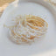 Alphabets Letter Moon Handcrafted White Thread Gold Bracelet Bulk
