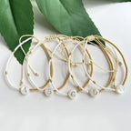 Alphabets Letter Moon Handcrafted White Thread Gold Bracelet Bulk