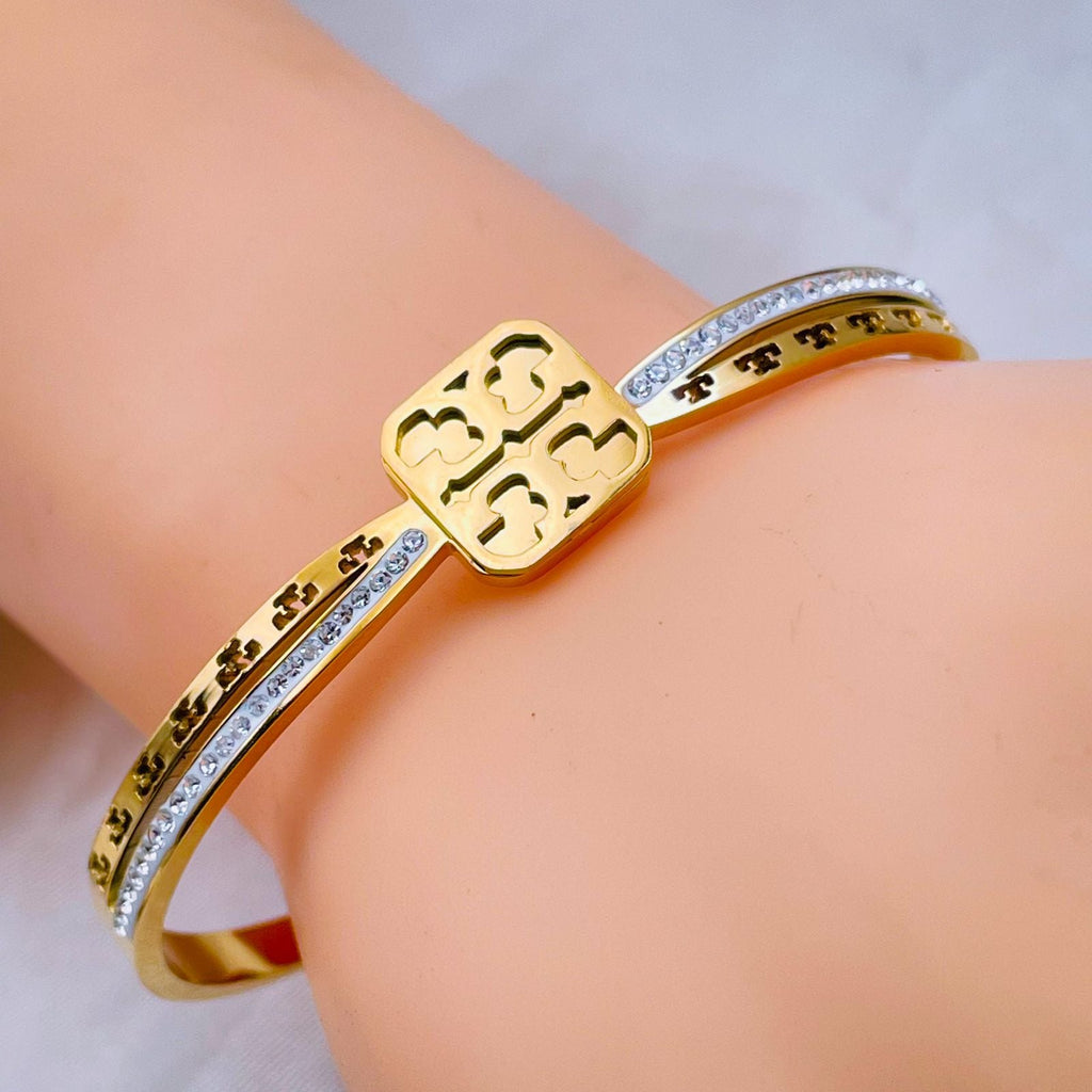 Tony CZ 18K Gold Anti Tarnish 316L Stainless Steel Openable Kada Bulk