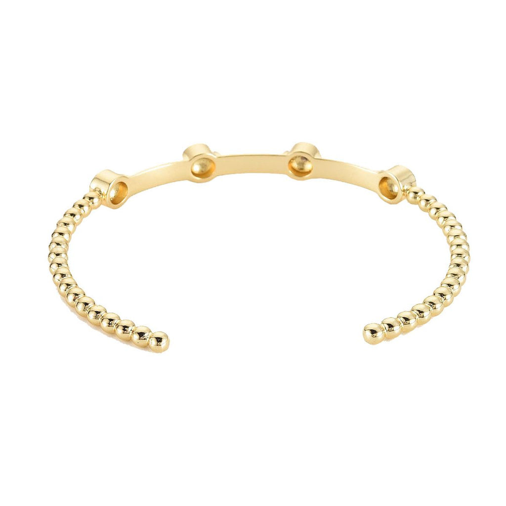 Evil Eye Black Enamel 18K Gold Anti Tarnish Cuff Kada Bangle Bulk