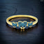 Twin Teddy Bear Turquoise CZ 18K Gold Cuff Kada Bangle Bulk