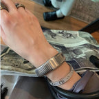 Cobra Snake 18K Gold Anti Tarnish Stainless Steel Magnetic Clasp Stretchable Bracelet For Women