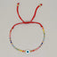 Evil Eye Handcrafted Neon Beads Multi Strand Thread Bracelet Bulk