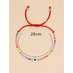 Evil Eye Handcrafted Neon Beads Multi Strand Thread Bracelet Bulk