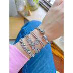 Curb S Cubic Zirconia Silver Anti Tarnish Openable Kada Bangle Bulk