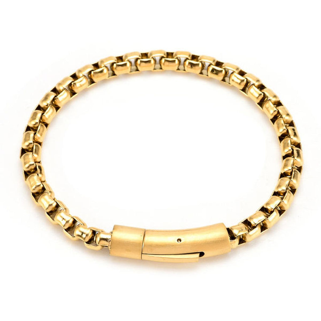 Popcorn Black 316L Stainless Steel Magnetic Clasp Bracelet Men Bulk