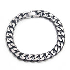 Gun Metal Brush Finish 316L Stainless Steel Curb Chain Bracelet Bulk