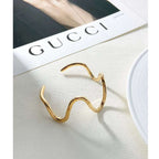 Waves Curly Silver Anti Tarnish Dainty Cuff Kada For Women Bulk