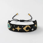 Black Blue Evil Eye Handmade Beads Adjustable Bracelet Men Women Bulk