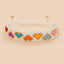Heart Love Neon Colors White Handmade Beads Adjustable Bracelet Bulk