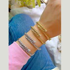 Star Filigree CZ 18K Gold Anti Tarnish Openable Kada Bracelet Bulk