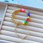 Handcrafted Square Fibo Beads Gold Anti Tarnish Bracelet Bulk
