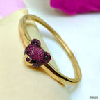 Dark Pink Teddy Bear 18K Gold Anti Tarnish Openable Kada Bangle Bulk